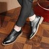 Mode mode luxe heren leren schoenen bruiloft Zakelijke kledingschoen voor jonge man Nachtclubs Gesneden schoenen ghn
