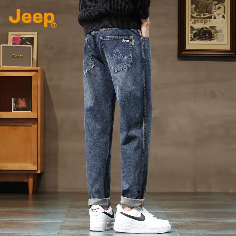 JEEP Men's 2025 Autumn Collection Loose Straight Fit Casual Jeans