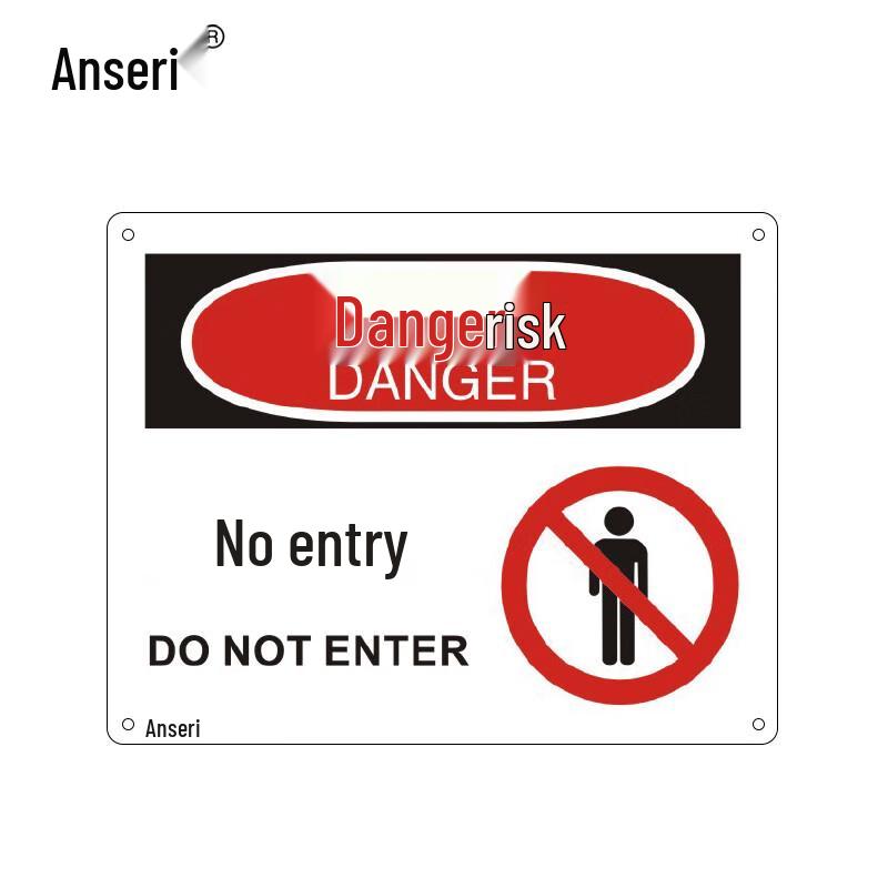 Anshairui Danger - No Entry Safety Sign