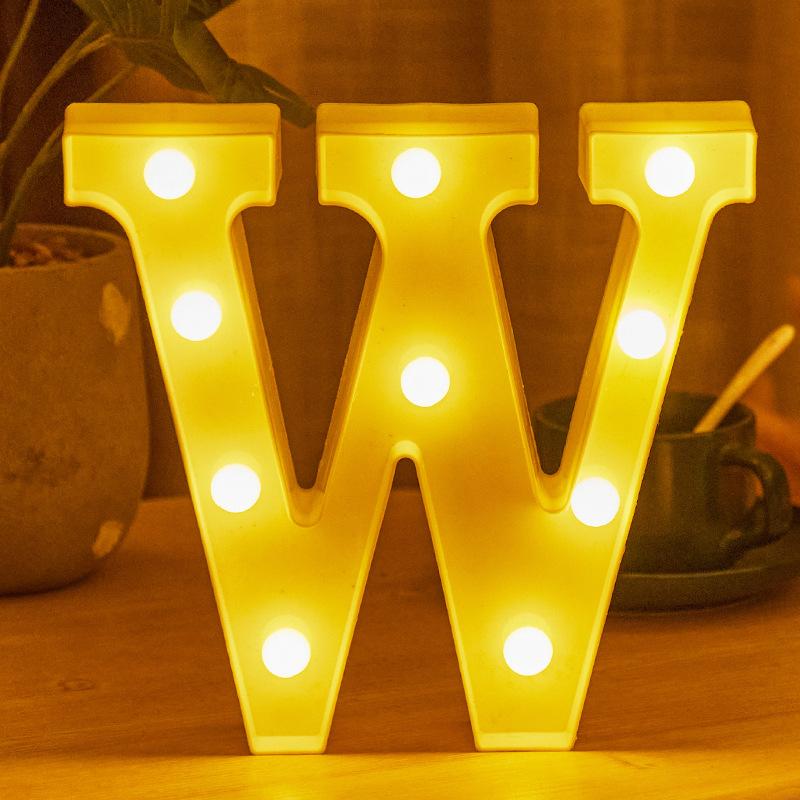LED 21cm Warm Light Alphabet 0-9 Letters for Wedding Party Home Decor
