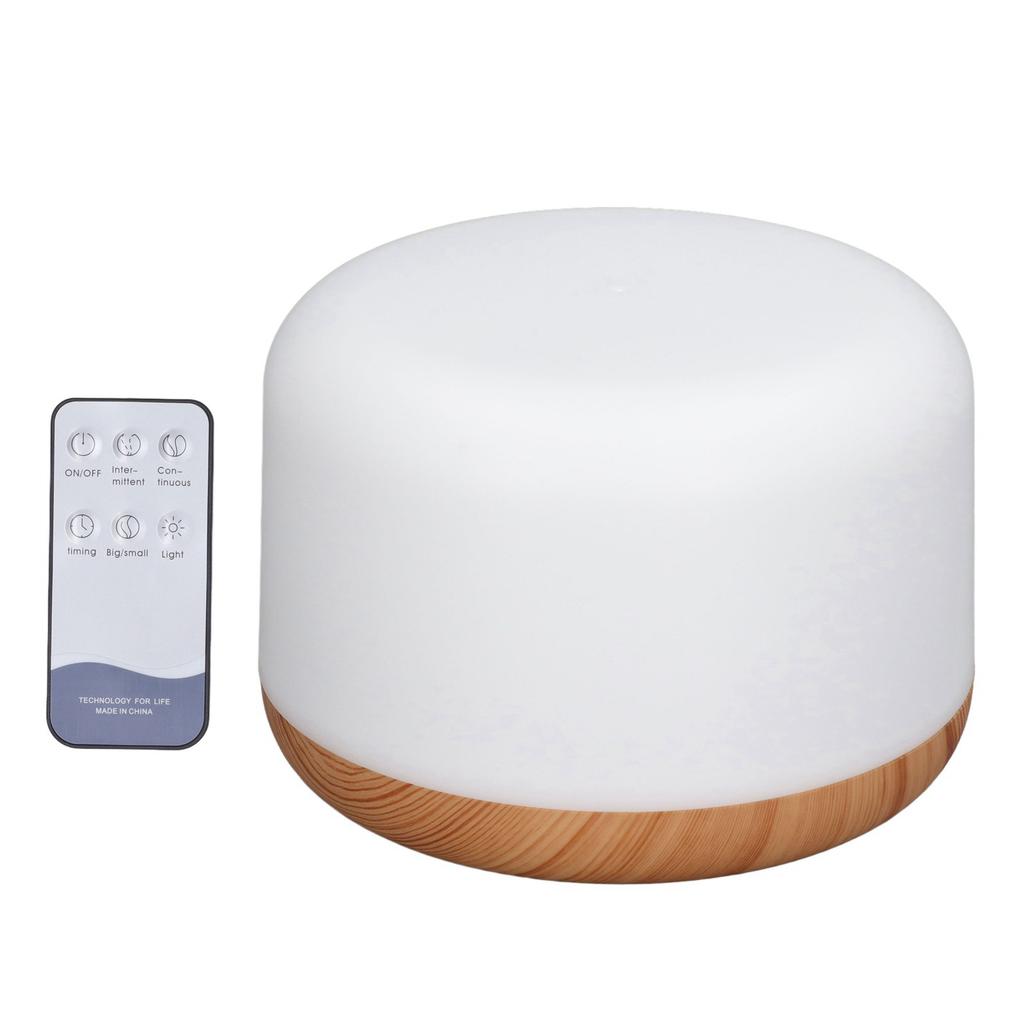Diffuser Humidifier Remote Control Night Light Wood Grain Aromatherapy Humidifier 500ml 100‑240V