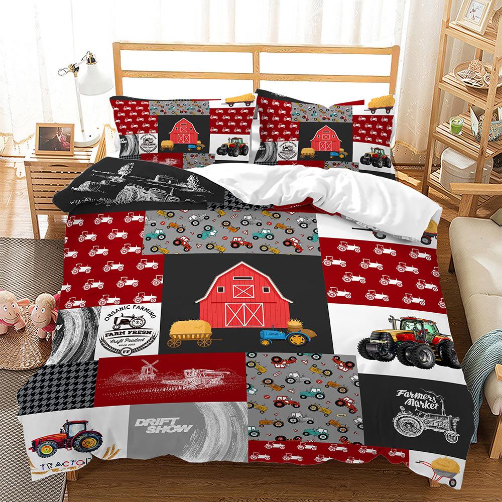 Bed Three-Piece Learning Music Camping Astronaut Sports 3D Digital Printing Kit