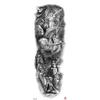 Waterdichte tattoo stickers voor de hele arm: Jezus, Maagd Maria, Kroon, Leeuw-ontwerp
