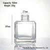 150ml Square Transparent Colored Reed Diffuser Glass Perfume Bottle