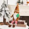 New Christmas Children's Gifts Brown Hat Dolls Long Legs Dolls Christmas Decoration OrnamentsHome Table Shelf Decor for Holiday Season