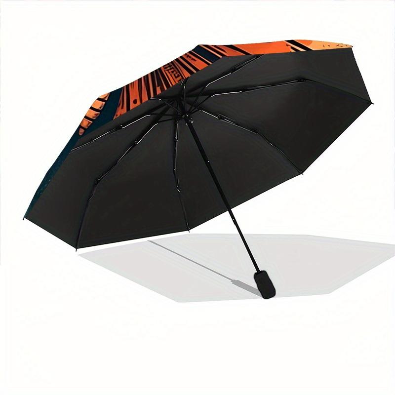 1pc Butterfly Nature Automatic Open/close Folding Compact Umbrella, 8-Rib Sturdy Canopy, Lightweight Portable, Everyday Use, Gift, Outdoor Umbrella, T