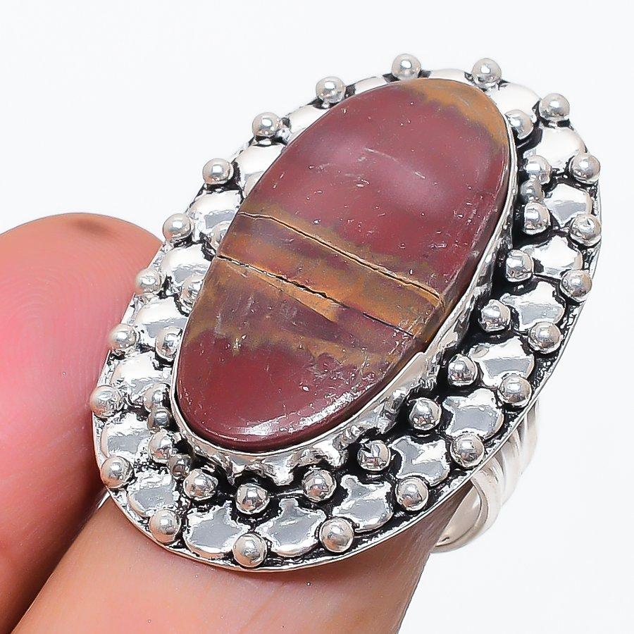 Natural Noreena Jasper Gemstone 925 Sterling Silver Jewelry Ring Size 7 t8z61