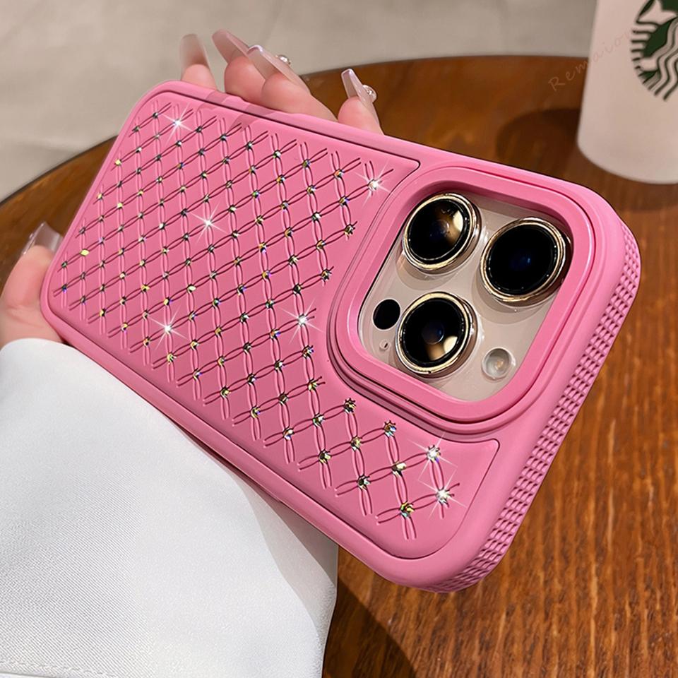 Bling Glitter Diamond Phone Case For For Iphone 16 Plus 16E 11 12 13 16 Pro Max SE4 Silicone Protector Shockproof Cover
