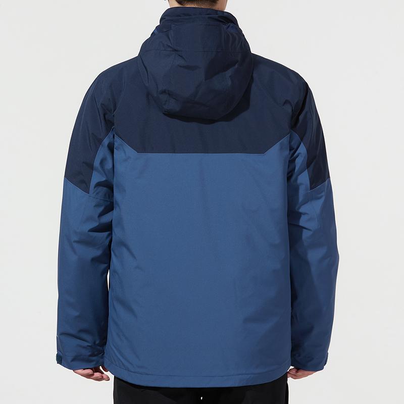 Columbia Cascade Peak 5 Outdoor Detachable Lined Hooded Color Block 3-In-1 Waterproof Durable Warm Jacket Men jackets Blue WE6347-452