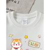 European Sizes Girls Soft Crewneck Sweatshirt Cute Cat Reading Books Study Pattern, Casual for Fall Winter, Ideal Holiday Present.
