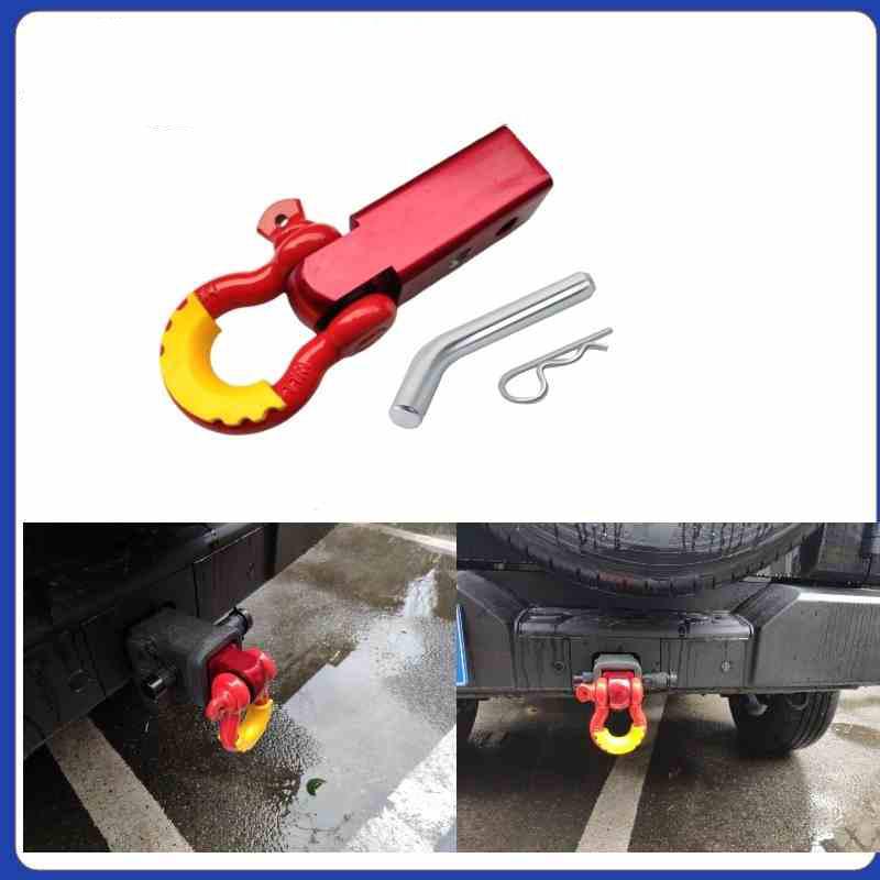 Tow Hitch Receiver 2"15T Break Strength Shackle Hitch Receiver with 3/4 Shackle Towing Accessories for Vehicle Trailer Recovery