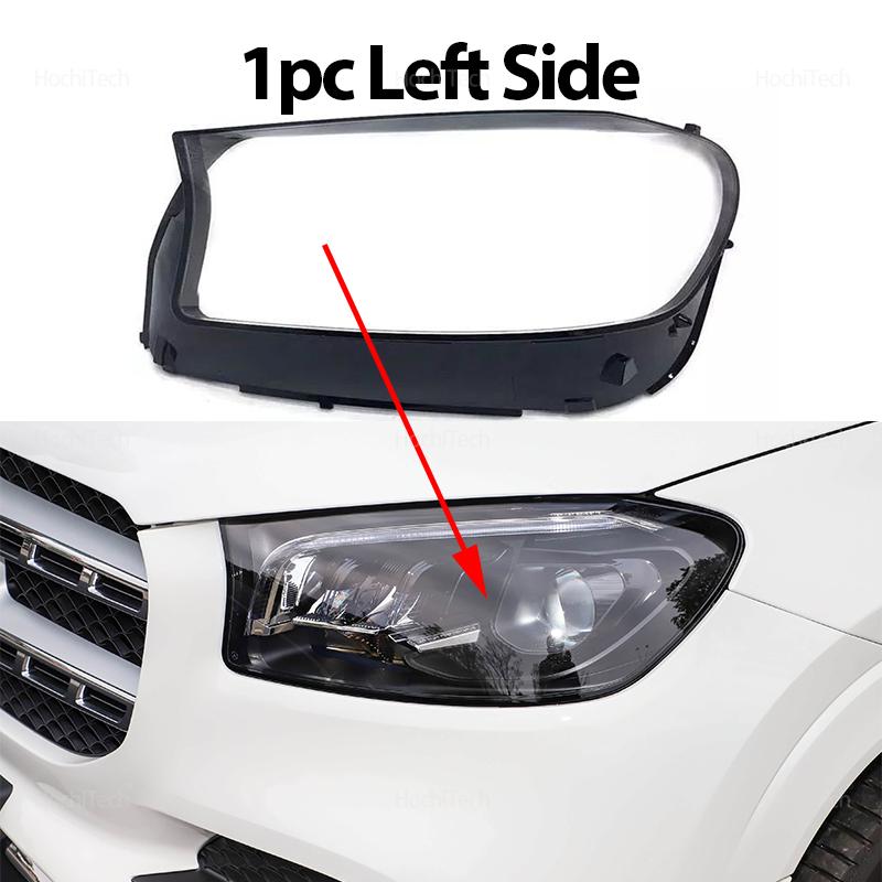 For Mercedes-Benz GLS W167 X167 2020 2021 2022 2023 Auto Headlamp Cover Headlight Caps Lampshade Housing Lamp Shell Glass Lens