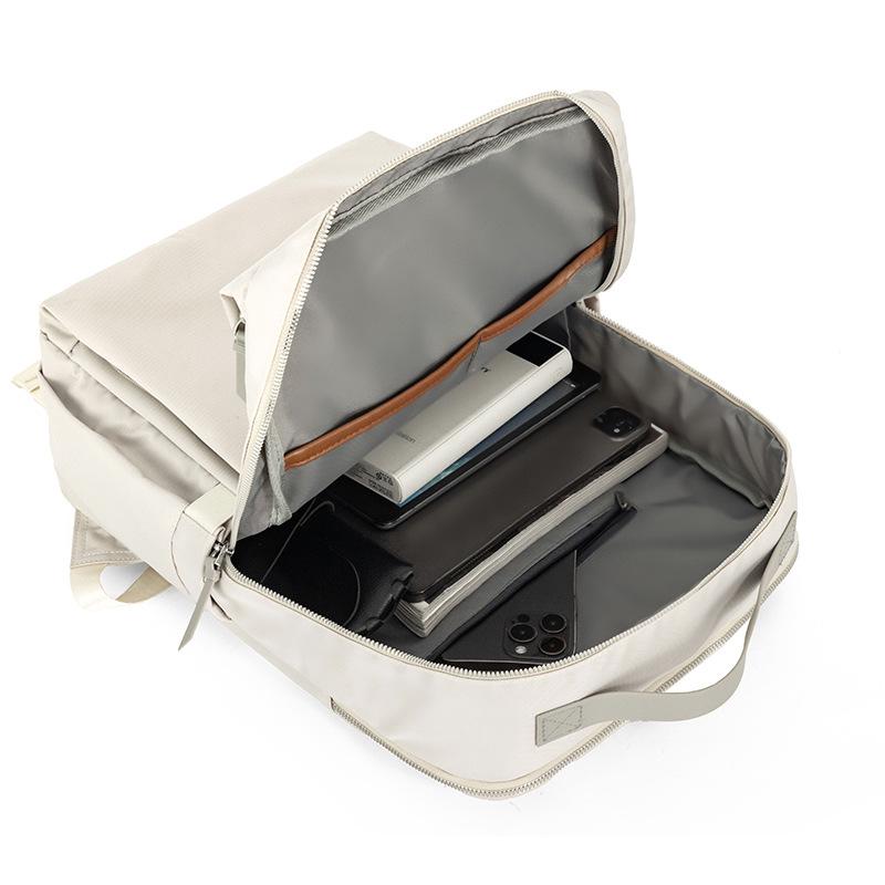 Women's Double Shoulder Large Capacity Solid Color Backpack for Business Travel & Students