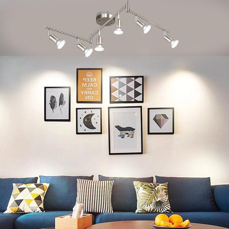 Modern Minimalist Iron Art Spotlight Decorative Lighting For Exhibition Background Walls