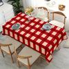 1pc Vintage Checkered Tablecloth - Red Classic Design Pattern - Rectangular - Polyester