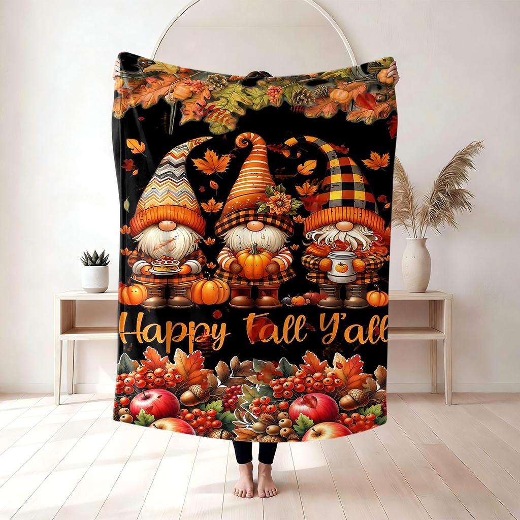 Halloween Flannel Blanket, 3D Printed Anime Ghost Throw Blanket, Skin‑Friendly for Bedroom Sofa, Multiple Size Single Twin King