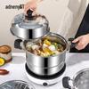 Adneny Mehrzweck 3-lagiger Edelstahl-Dampfgarer