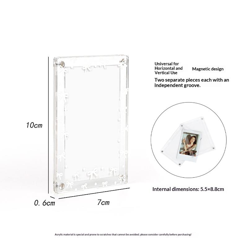 Magnetic 3 Inch Photo Frame Refrigerator Sticker Star Wave Dot Pattern Fridge Magnet for Holiday Souvenir Display