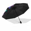 Mushroom Rainbow- Automatic umbrella, Four Seasons Portable Folding Umbrella, Suitable for Men and Women, Travel, Daily Compact Umbrella, Ou