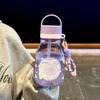 Water bottle1011 spring new high-value cute cartoon large-capacity children's straw cup portable large-capacity plastic cup