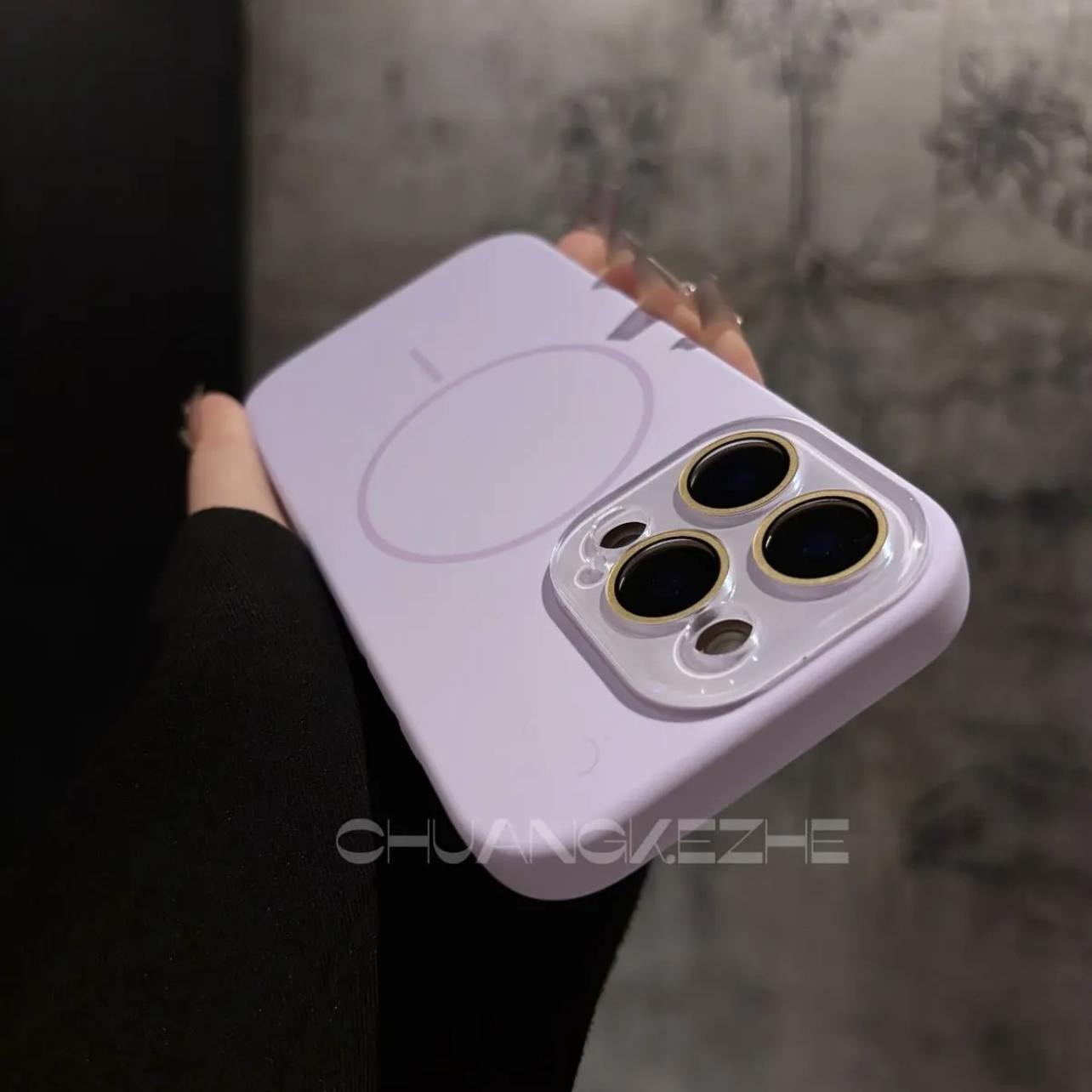 

Applicable to iPhone17 liquid silicone skin feeling fine ring magnetic mobile phone case Apple 16 crystal lens film protective case iPhone 11 PROMAX
