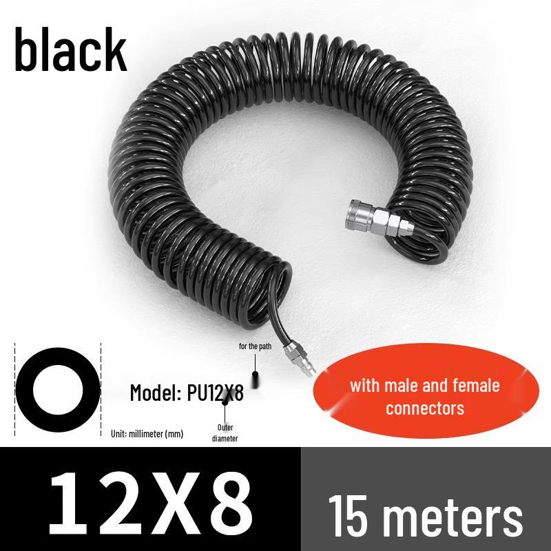 High-Pressure Retractable Air Hose with Quick Couplings