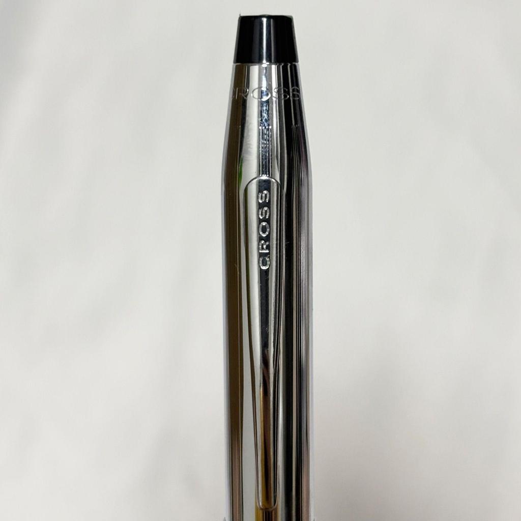 Used Free Shipping] CROSS Century II Chrome Ballpoint Pen, Silver, Ink Empty, Writing Utensil, Stationery, Used Item
