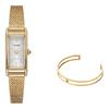 Eco-Drive Series Fashion and Leisure Solar Quartz Steel Strap 20mm Women's Watch White Dial EG7043-50W
