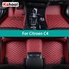 KAHOOL Custom Car Floor Mats For Citroen C4 Auto Carpets Foot Coche Accessorie