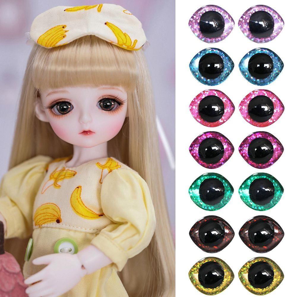 

Прозрачные безопасные 3D глаза, 10 шт., игрушечные глаза, новый дизайн, овальные глаза, кукла