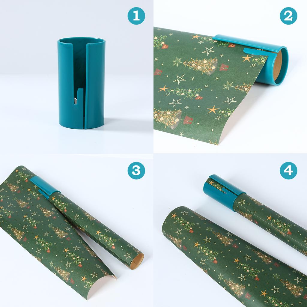 1pc Portable Mini Wrapping Paper Cutter Packaging Paper Cutting Knife Cutting Wrapping Paper Cutter Tool Tube Gift Wrap Tools