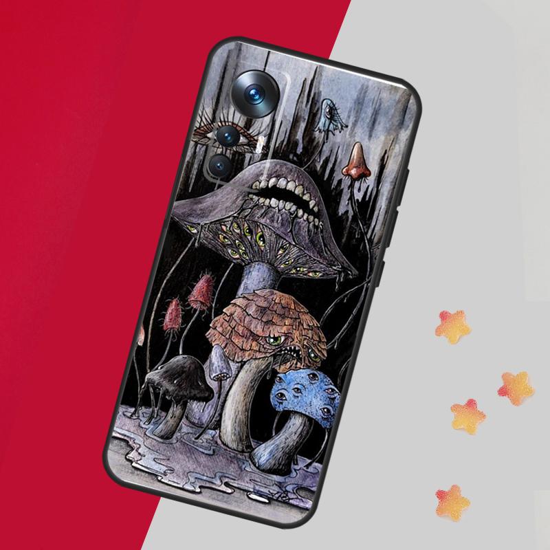 Weird Trippy Mushroom Case For Xiaomi 15 14 13 Ultra 11T 12T 13T 14T Pro Cover For POCO X7 X6 X3 X5 F5 F6 F7 Pro