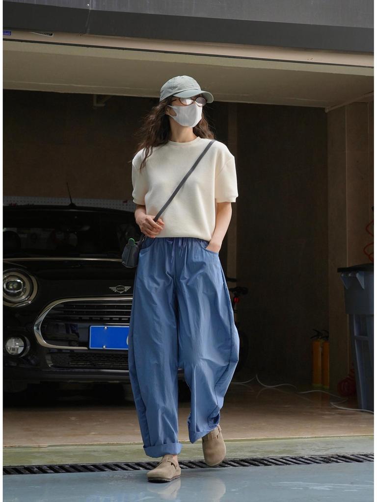 Louvre Summer Japanese-Style Wide-Leg Casual Pants - Lightweight, Breathable, Slimming Silhouette for Women