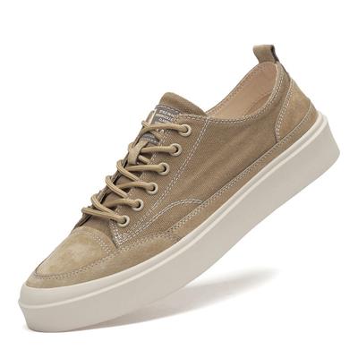 Neue Schuhe für Herren Frühling Canvas Freizeitschuhe Coole flache Skateboard-Schuhe Jugend Street Fashion Schnür-Sneaker