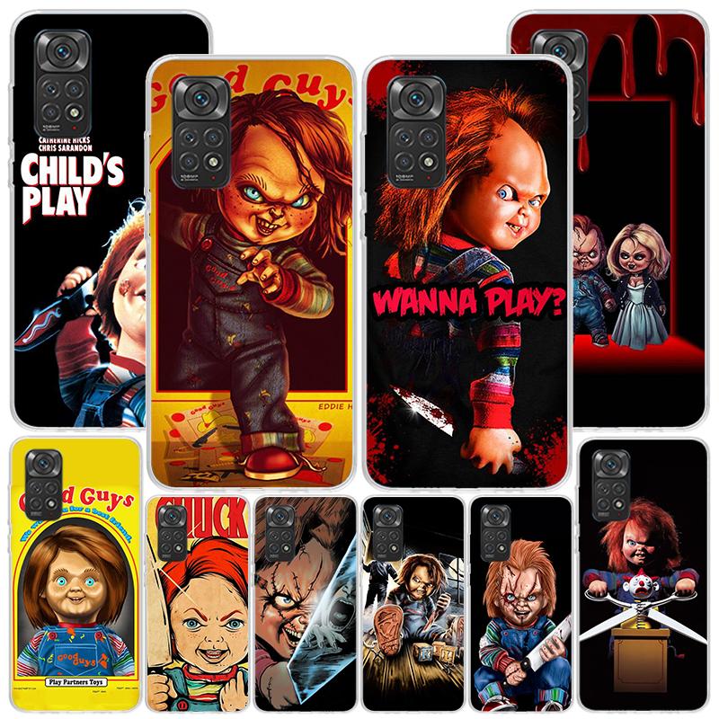 Chucky Kinderspiel Handyhülle für Xiaomi Redmi Note 15 14 13 12S 12 11 Pro Plus 14S 11S 11E 10 10S 11T 5G Personalisierte Hülle
