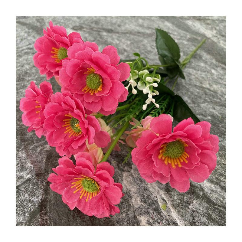 Country Style Silk Chrysanthemum Artificial Flower For Home Decor Photography Prop