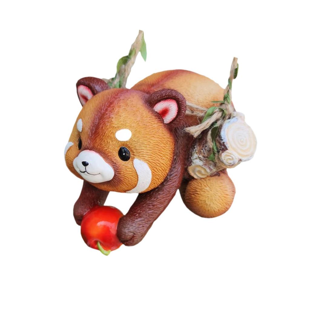 Hanging Garden Statue, Resin Sculpture Decoration Outdoor Lesser Panda Figurine