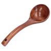 2Pcs Wooden Spoon Wood Scoop Ladle   Handle Set Kit for Porridge Coffee Dessert