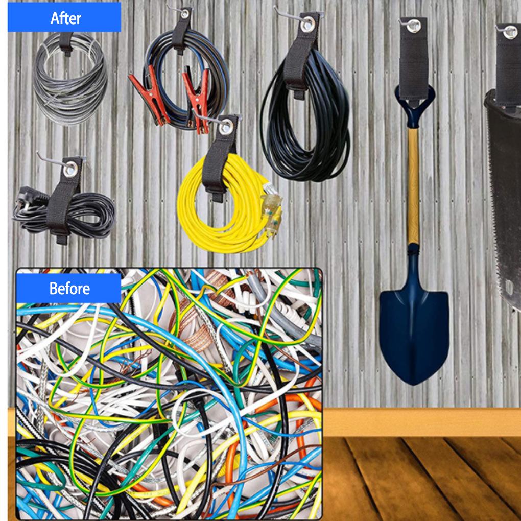 10PCS Extension Cord Holder Organizer Removable Heavy Duty Wear-resistant Lightweight Cable Straps Storage Belt Cords