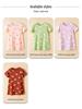 Girls' Antibacterial Cotton Cartoon Pajamas - Short Sleeve Summer Nightgown
