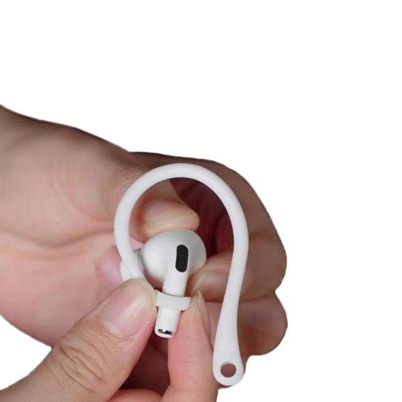 1 Paar Silikon Anti-Verlust Ohrhaken Bluetooth-Headset 1 2 3 Pro Sport Anti-Drop Kabelloser Ohrhörer Ständer Sportteile Weiß Schwarz