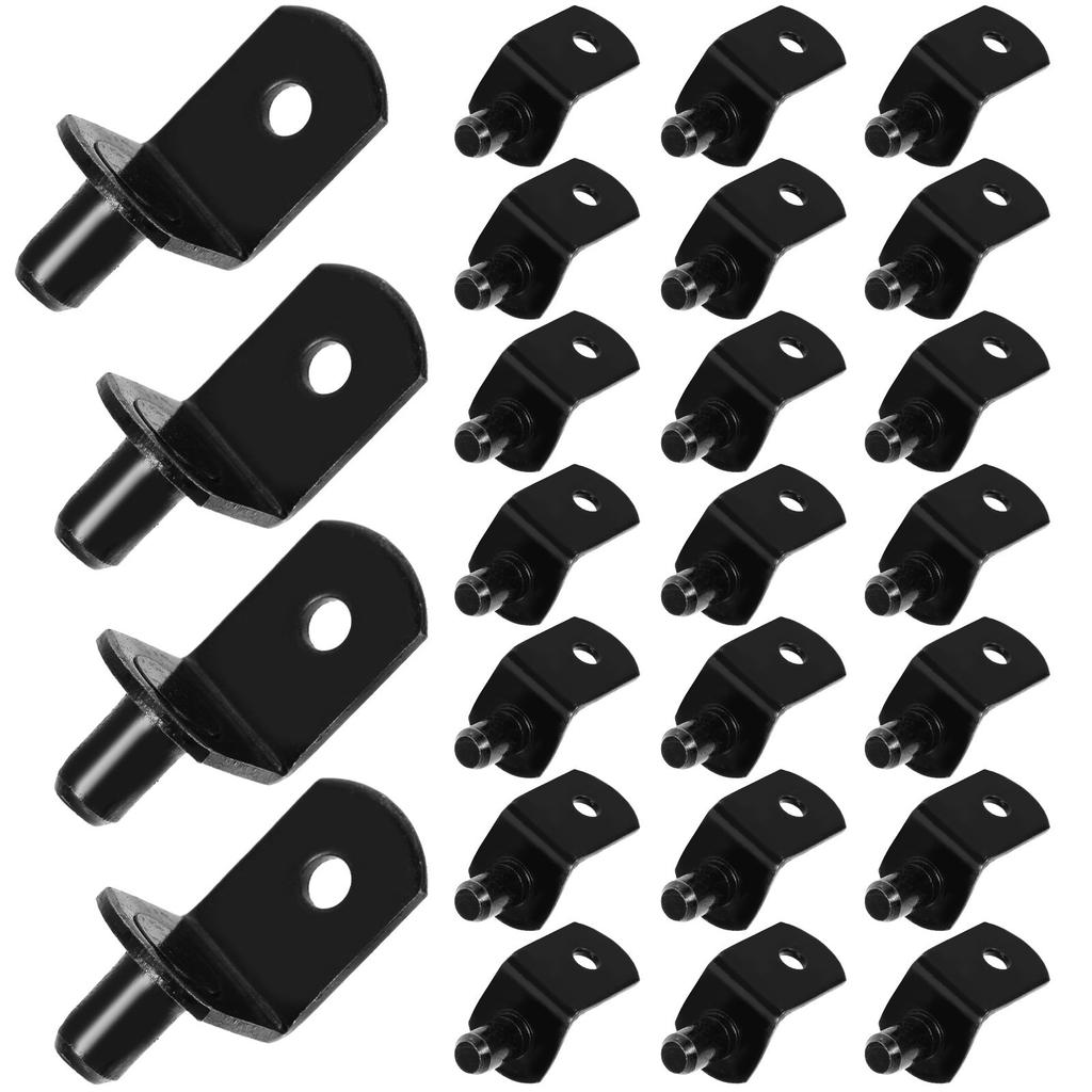 40Pcs Cupboard Support Pin Cold Rolled Steel Shelf Pegs Stable L-Shaped Support for Cabinet Shelving Bookcases