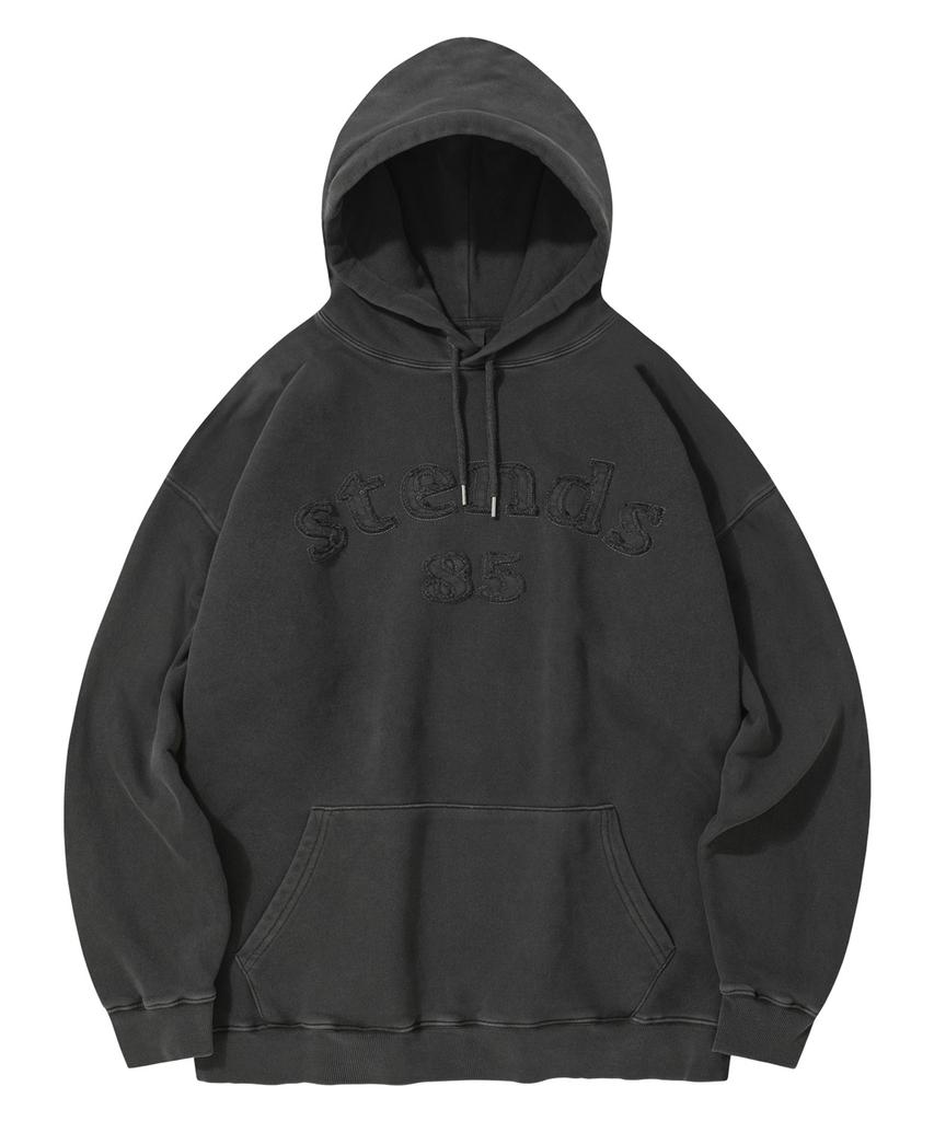 [M~4Xl] Pigment Arch Logo Hoodie_Charcoal