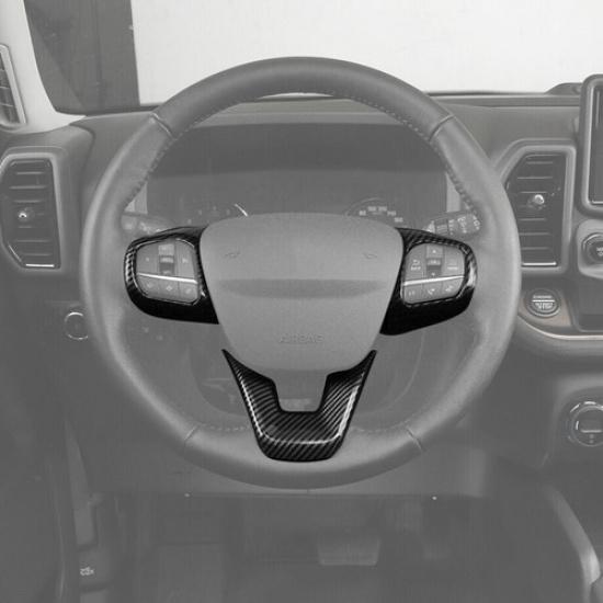 Car Steering Wheel Cover Trim For Ford Bronco Sport -2024 Accessories Carbon