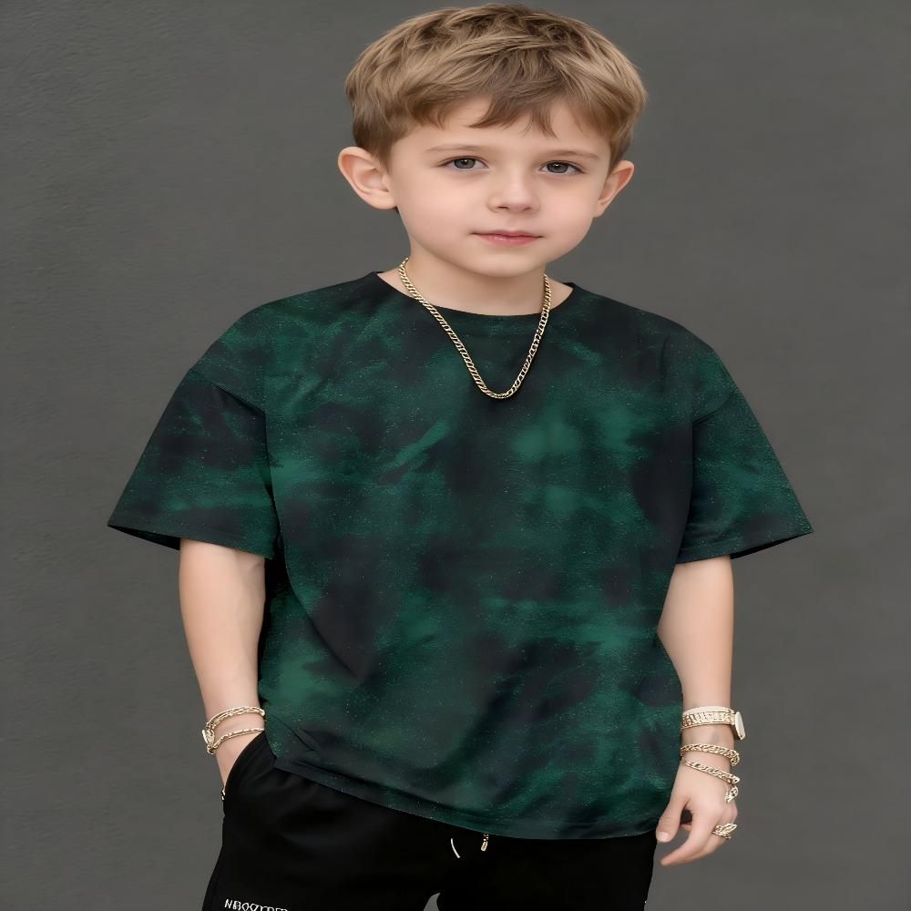 Fashionable men's and women's round neck T-shirt net edition tie dye T-shirt short sleeved fabric Sweating without stuffiness