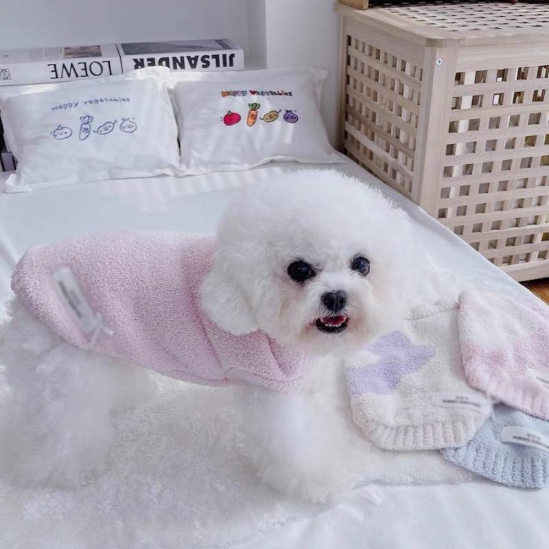 Pet clothes, half-fleece warm homewear, autumn and winter dog cat vest, velvet and thicker than bear
