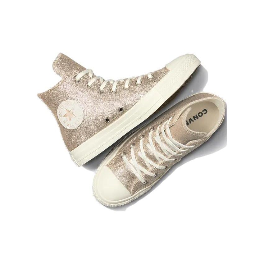 Converse Shock Absorbing Durable High-Top Skate Shoes Women Skate Shoes Silver White A07950C