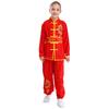 Unisex Kung Fu Performance Set für Kinder: Authentisches Chinesisches Kampfsport-Anzug mit Drachen-Design für Wettkampf & Show