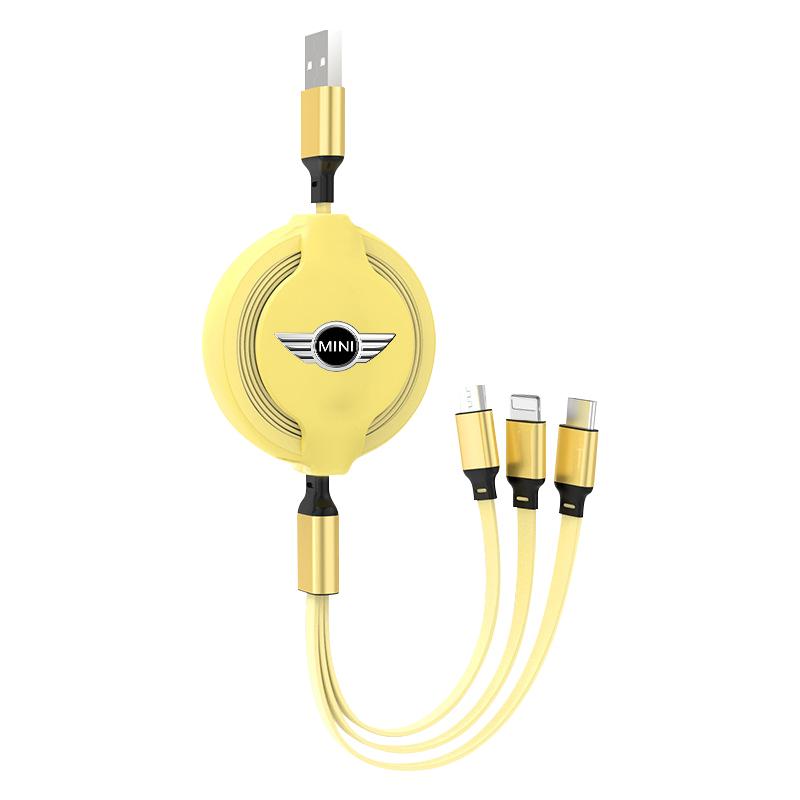 3 In 1 Micro USB Type C Charging Cable Multi Charger For Mini Cooper R50 R52 R53 R55 R56 R60 R61 F54 F55 F56 F60 Clubman