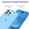 Coque - BOOLING - pour iPhone 14 Pro - Silicone Bleu - Souple - Protection Optimale - 2 Verres Trempés